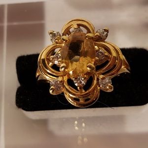Vintage 1990s Gemstone CZ Ring